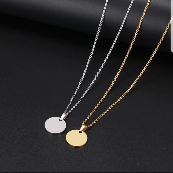 Stainless Steel Gold Pendant Necklace - Picture 3 of 3